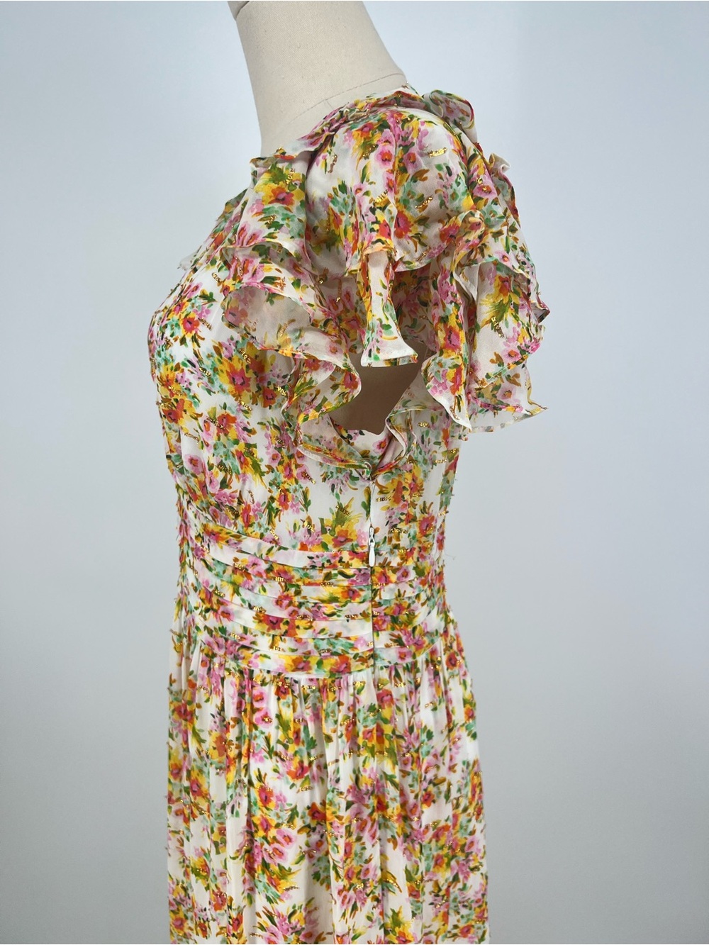 Shoshanna Lucinda floral maxi dress in Optic Lemon Gold print | 8 - Picture 11 of 14